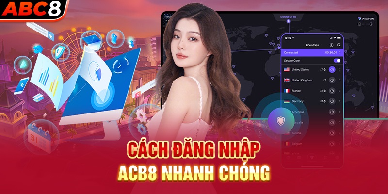 Hướng dẫn cách đăng nhập ABC8 qua link an toàn không bị chặn